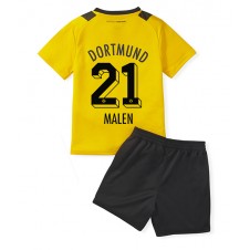 Borussia Dortmund Donyell Malen #21 Hemmaställ Barn 2022-23 Korta ärmar (+ Korta byxor)